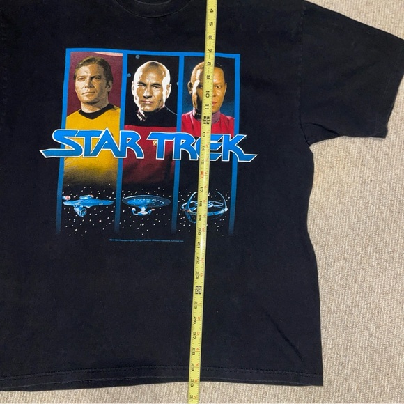 Hanes Black Star Trek Graphic Tee with Blue and Red Accents Sz XL - Picture 8 of 10